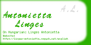 antonietta linges business card